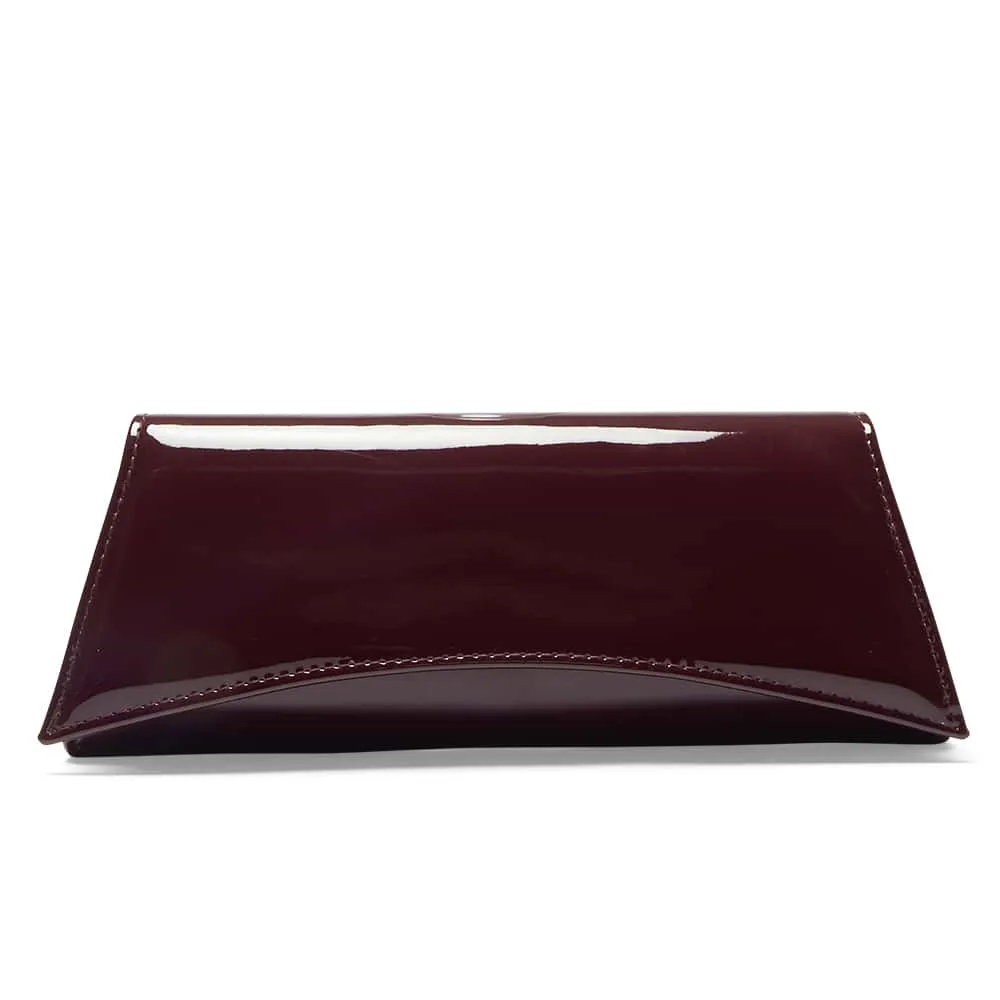 Zoey Evening Bag in Bordeaux Patent