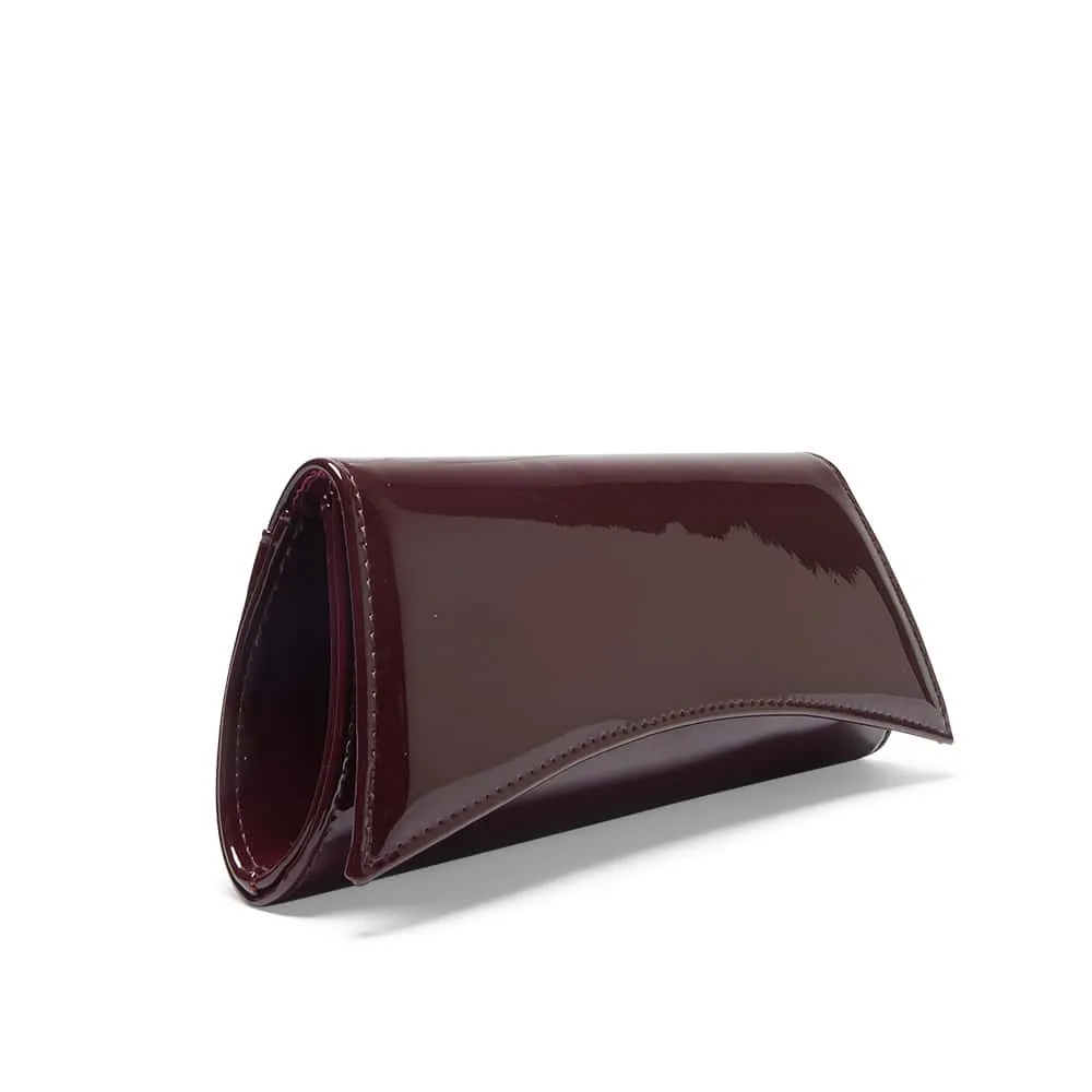 Zoey Evening Bag in Bordeaux Patent